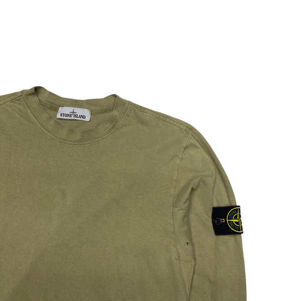 Stone Island 2015 Olive Cotton Longsleeve Crewneck