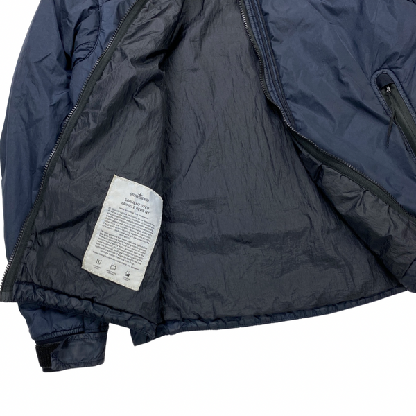 Stone Island Navy Garment Dyed Crinkle Reps Jacket
