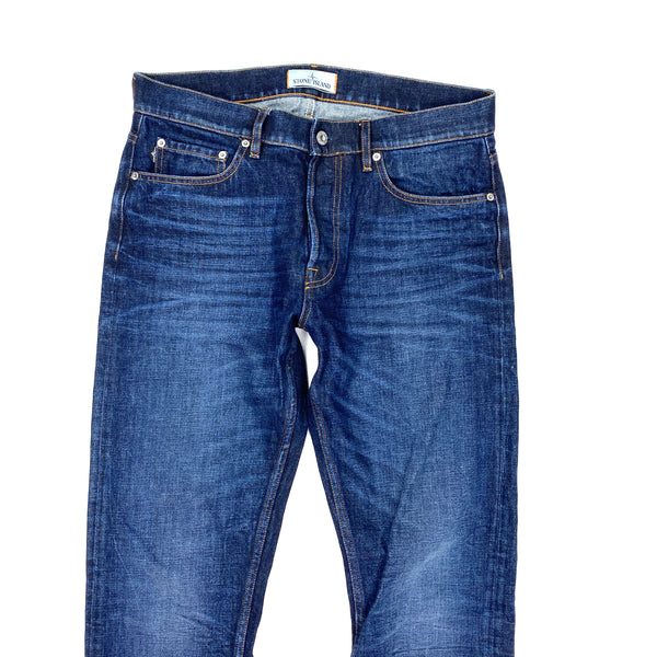 Stone Island Navy Regular Tapered Jeans