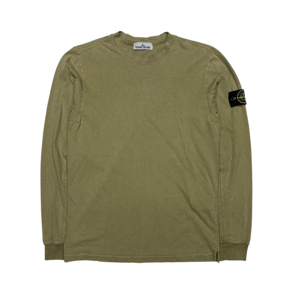Stone Island 2015 Olive Cotton Longsleeve Crewneck