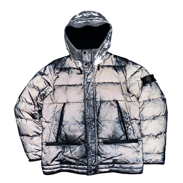 Stone Island Black 2013 Mesh Reflective Down Jacket