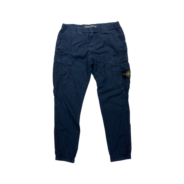 Stone Island Navy Tapered Cargo Trousers