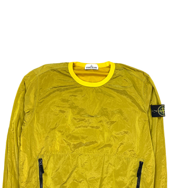 Stone Island Yellow Nylon Metal Pullover Crewneck Mat s Island