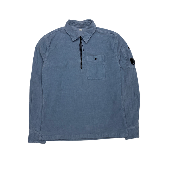 CP Company Light Blue Corduroy Pullover Overshirt