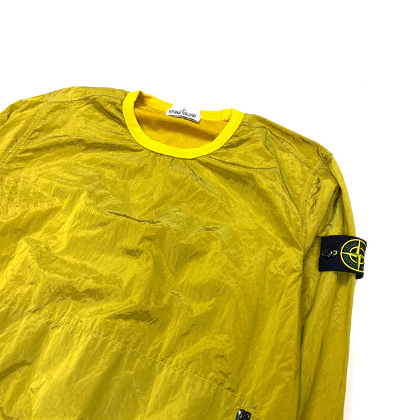 Stone Island Yellow Nylon Metal Pullover Crewneck