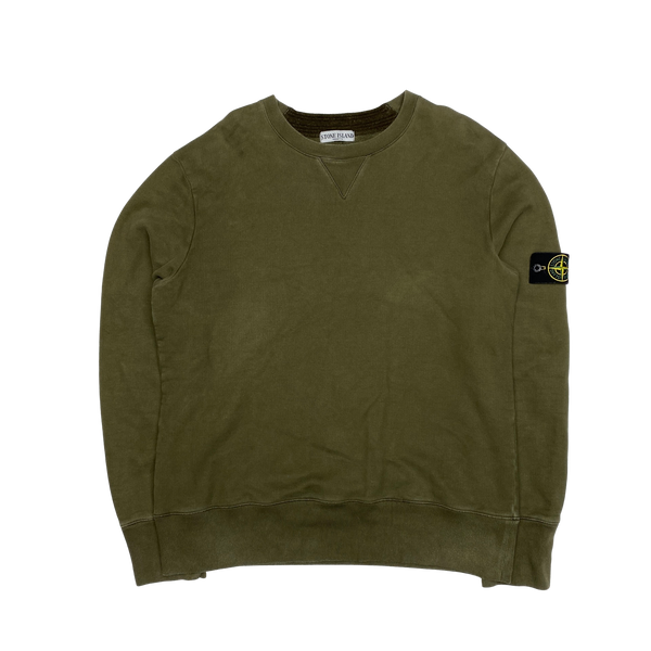 Stone Island 2008 Khaki Green Crewneck Sweatshirt