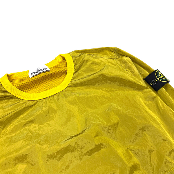 Stone Island Yellow Nylon Metal Pullover Crewneck