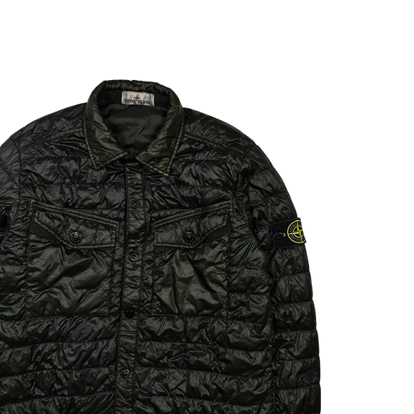 Stone Island 2015 Khaki Down Filled Overshirt - Medium