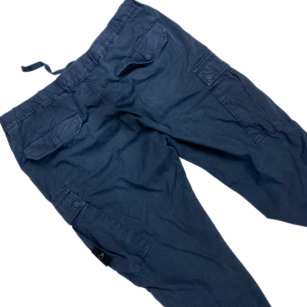 Stone Island Navy Tapered Cargo Trousers