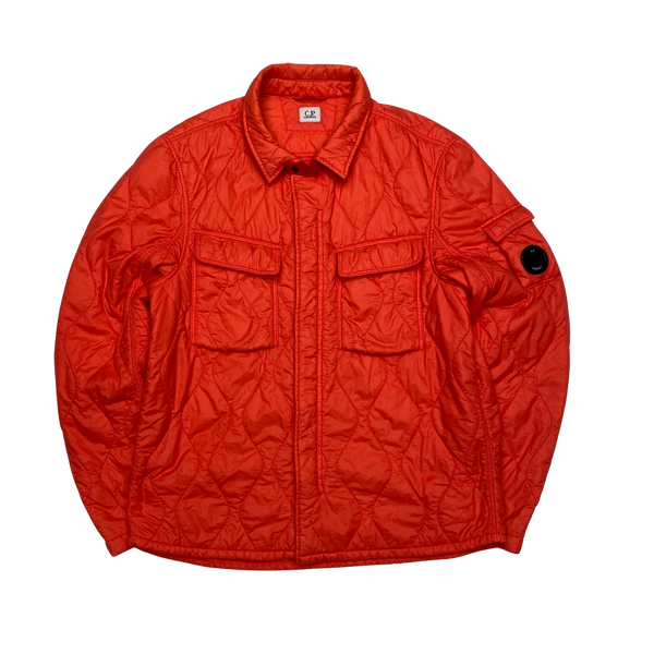 CP Company Orange Quilted Overshirt