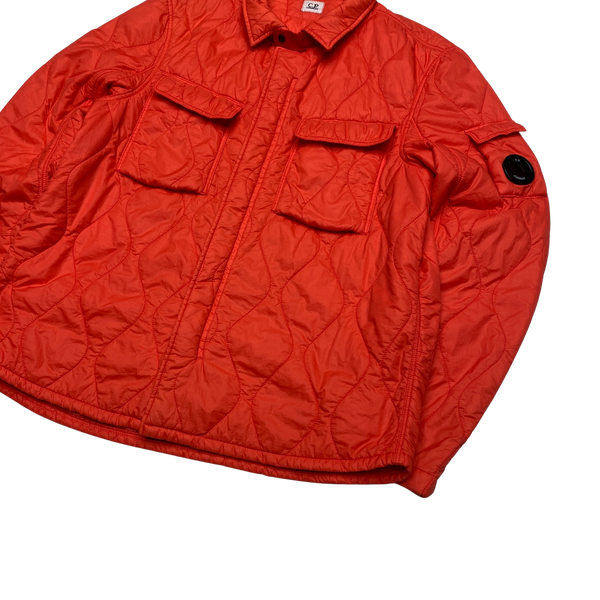 CP Company Orange Quilted Overshirt