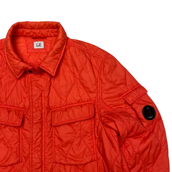 CP Company Orange Quilted Overshirt