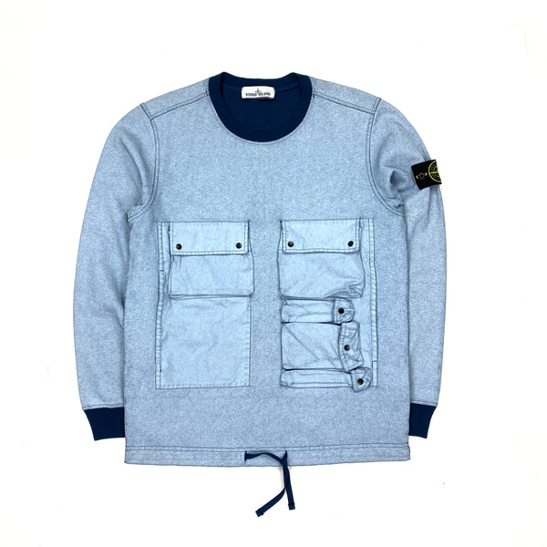 Stone Island Tela Placcata Crewneck Sweatshirt