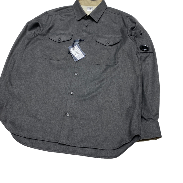 CP Company Grey Wool Blend Overshirt