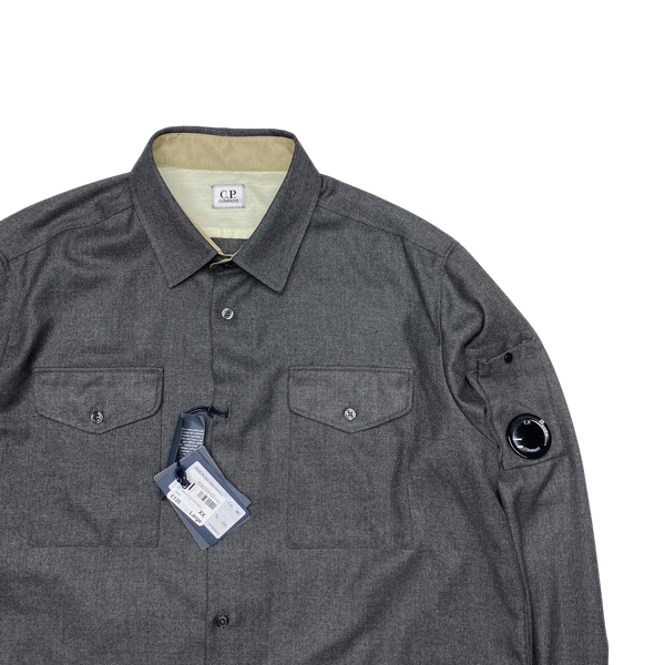 CP Company Grey Wool Blend Overshirt