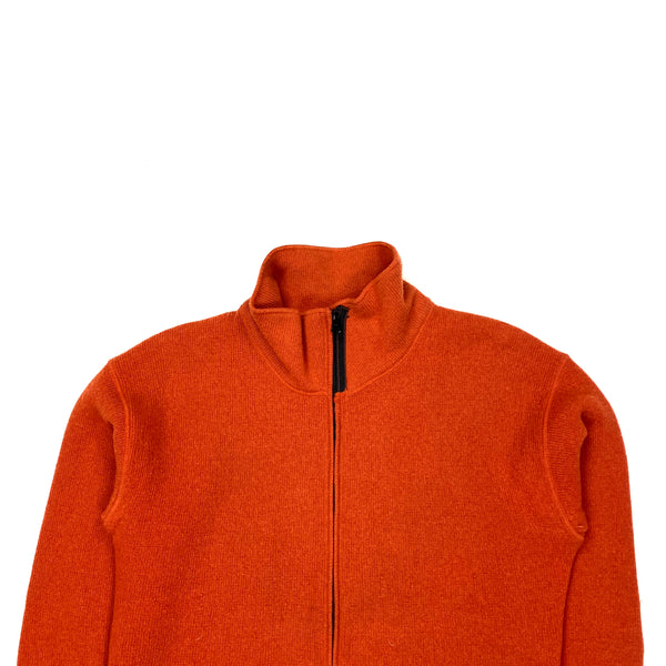 Stone Island 2004 Vintage Orange Wool High Neck Jumper