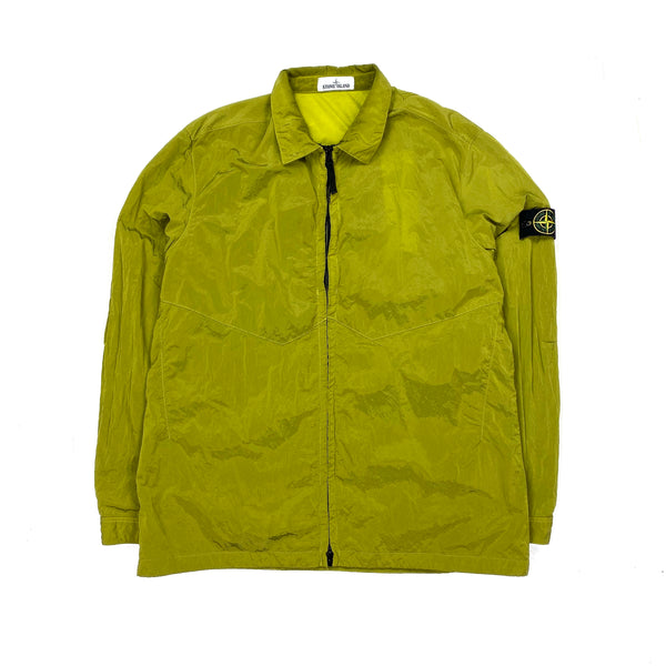 Stone Island Lime Nylon Metal Overshirt