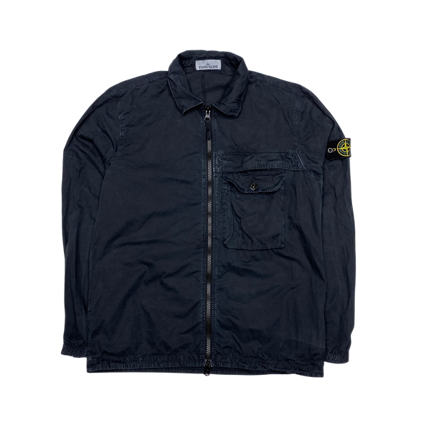 Stone Island 2020 Black Zipped Overshirt
