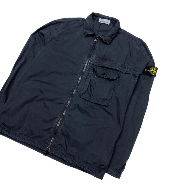 Stone Island 2020 Black Zipped Overshirt