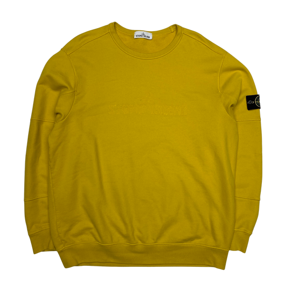 Stone Island 2018 Yellow Spellout Sweatshirt