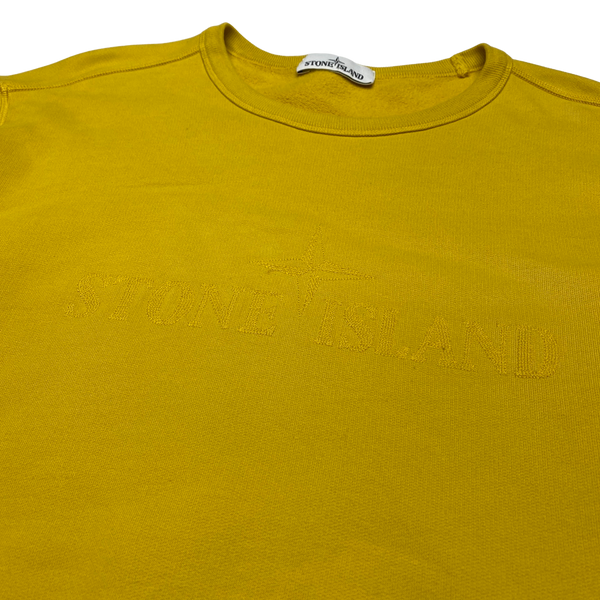 Stone Island 2018 Yellow Spellout Sweatshirt