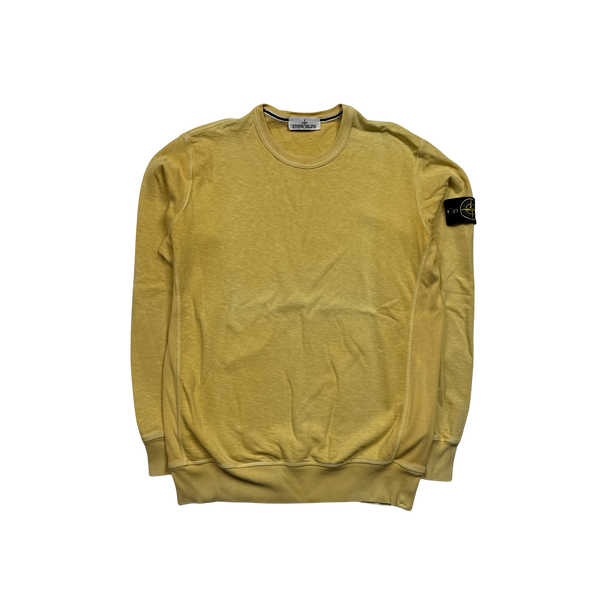 Stone Island 2017 Yellow Cotton Sweatshirt - XL