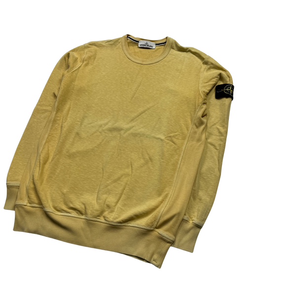 Stone Island 2017 Yellow Cotton Sweatshirt - XL