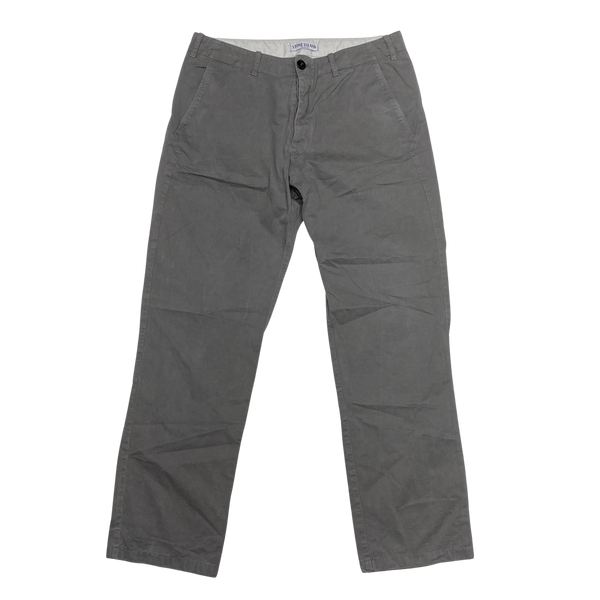 Stone Island 2010 Brushed Cotton Straight Fit Grey Trousers