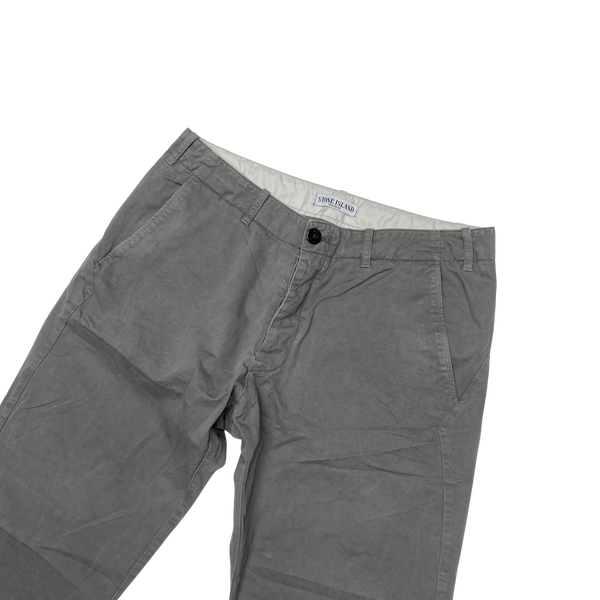 Stone Island 2010 Brushed Cotton Straight Fit Grey Trousers