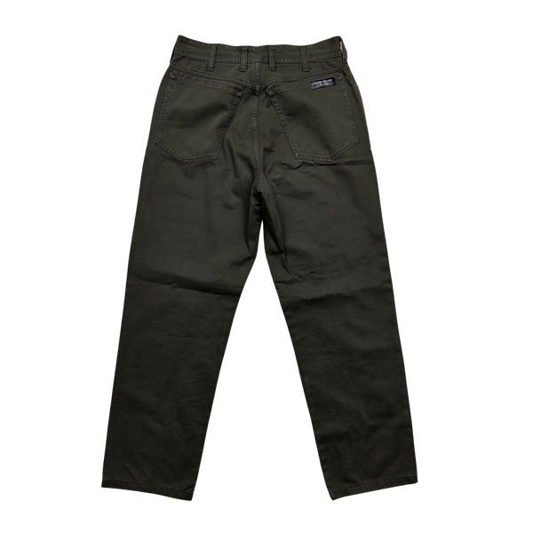 Stone Island Vintage 80's Khaki Green Cotton Trousers - 28"