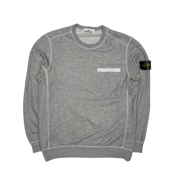 Stone Island 2017 Light Grey Crewneck Sweatshirt