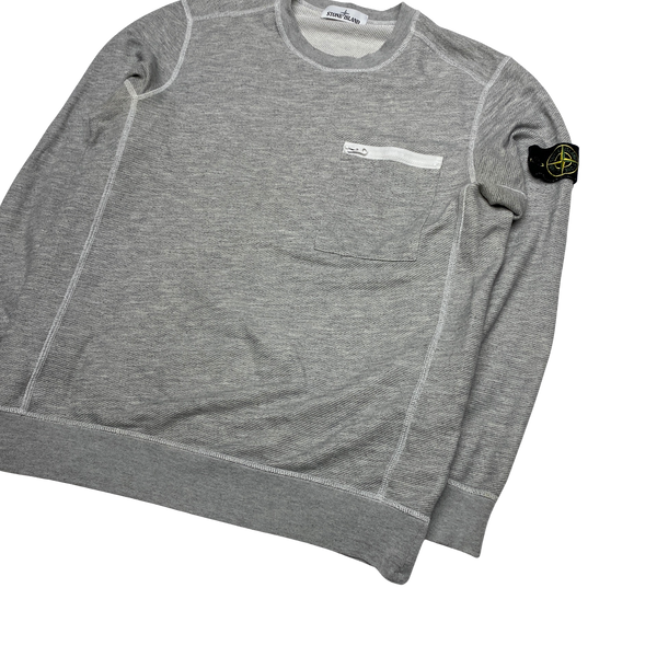 Stone Island 2017 Light Grey Crewneck Sweatshirt