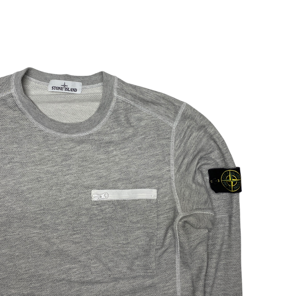 Stone Island 2017 Light Grey Crewneck Sweatshirt