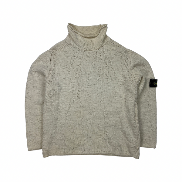 Stone Island Vintage Roll Neck Chenille Knitted Pullover