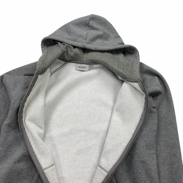 Carhartt Heavy Cotton Light Grey Zipped Hoodie