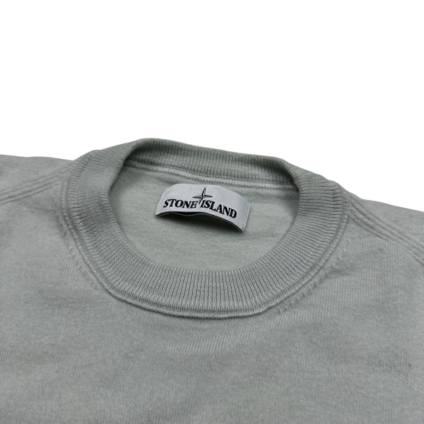 Stone Island Grey Crewneck Wool Knit Jumper - Small