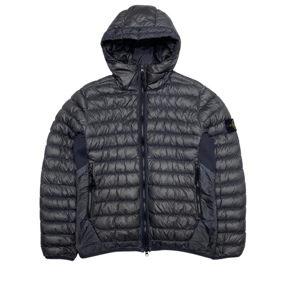 Stone Island 2017 Grey Micro Yarn Hooded Puffer Jacket