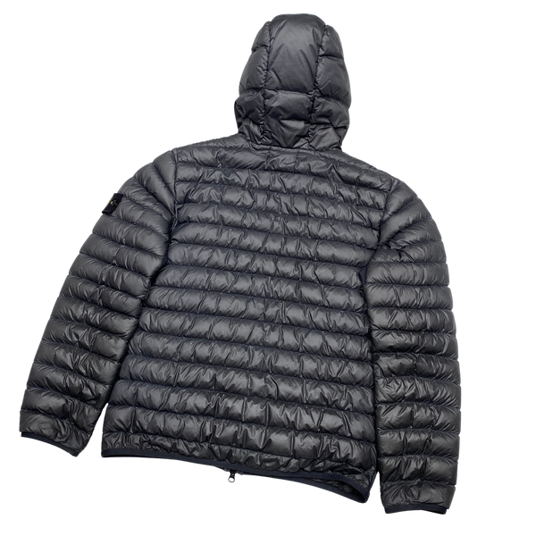 Stone Island 2017 Grey Micro Yarn Hooded Puffer Jacket
