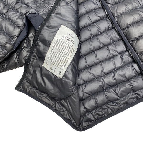 Stone Island 2017 Grey Micro Yarn Hooded Puffer Jacket