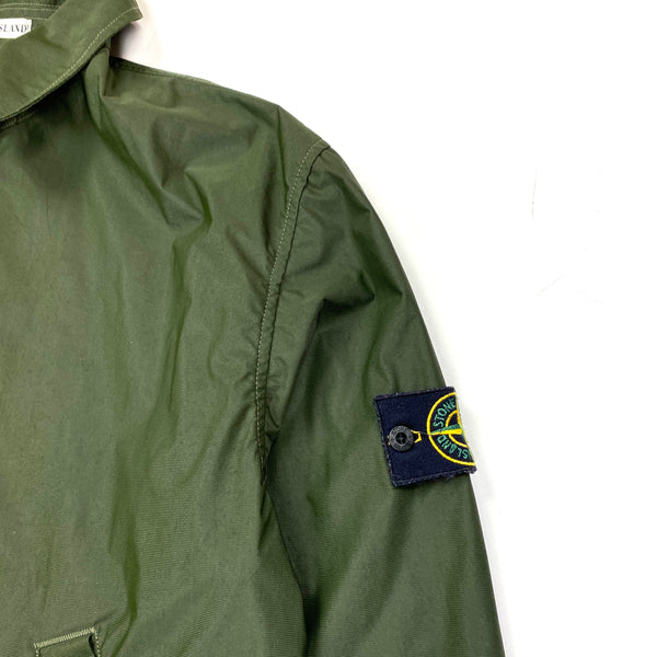 Dark green stone island jacket shop