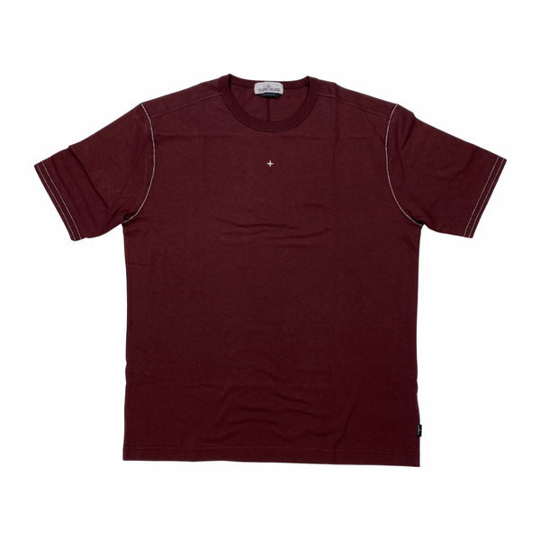 Stone Island Marina Plum Red Compass T Shirt