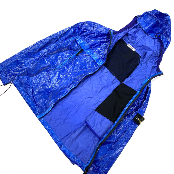 Stone Island Blue Prismatic Silk Hooded Jacket