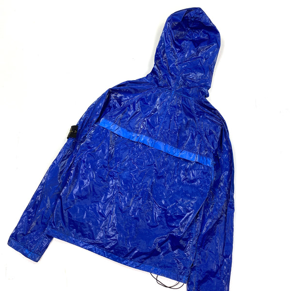Stone Island Blue Prismatic Silk Hooded Jacket