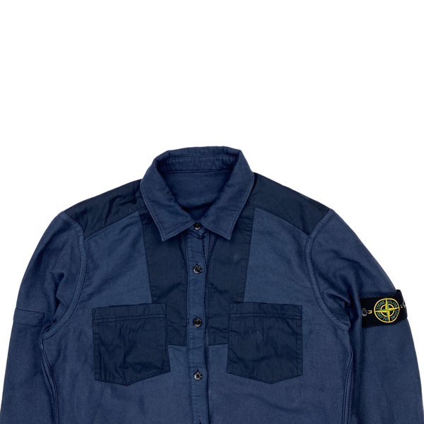 Stone Island Reversible Navy Cotton Overshirt