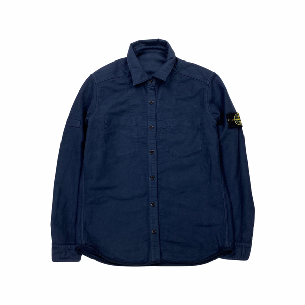 Stone Island Reversible Navy Cotton Overshirt