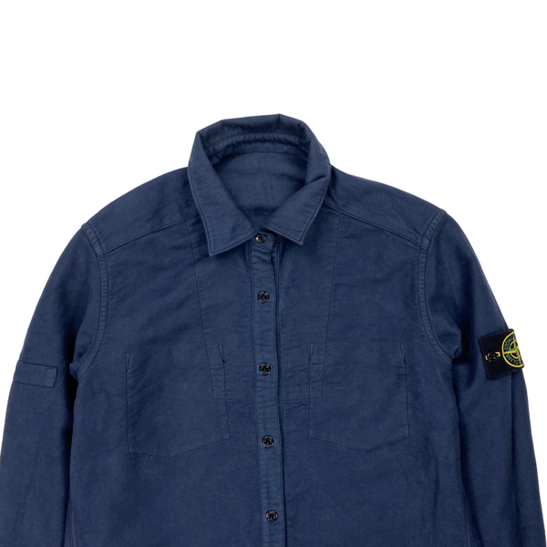Stone Island Reversible Navy Cotton Overshirt