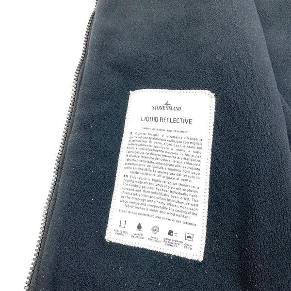 Stone Island Silver Liquid Reflective Fleece Lined Gilet