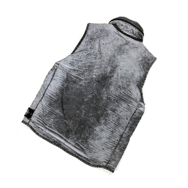 Stone Island Silver Liquid Reflective Fleece Lined Gilet