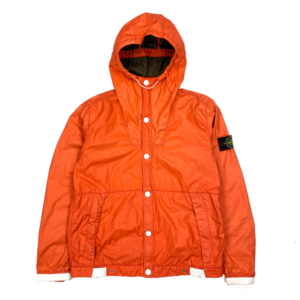 Stone Island Orange Membrana 3L TC Hooded Jacket