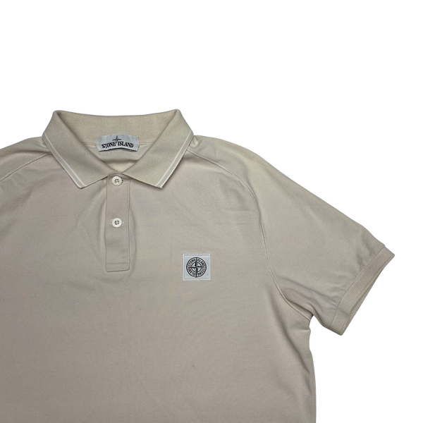 Stone Island 2019 Cream Cotton Polo Shirt